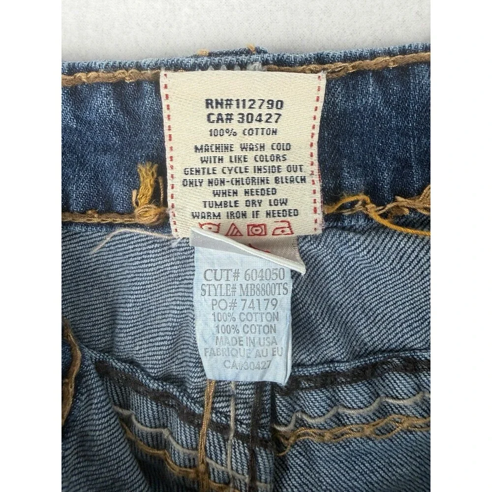 True Religion Men's Ricky Super T Straight Leg Blue Jeans Size 34x30